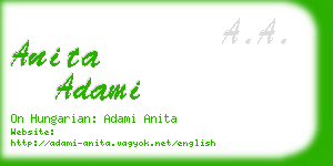 anita adami business card